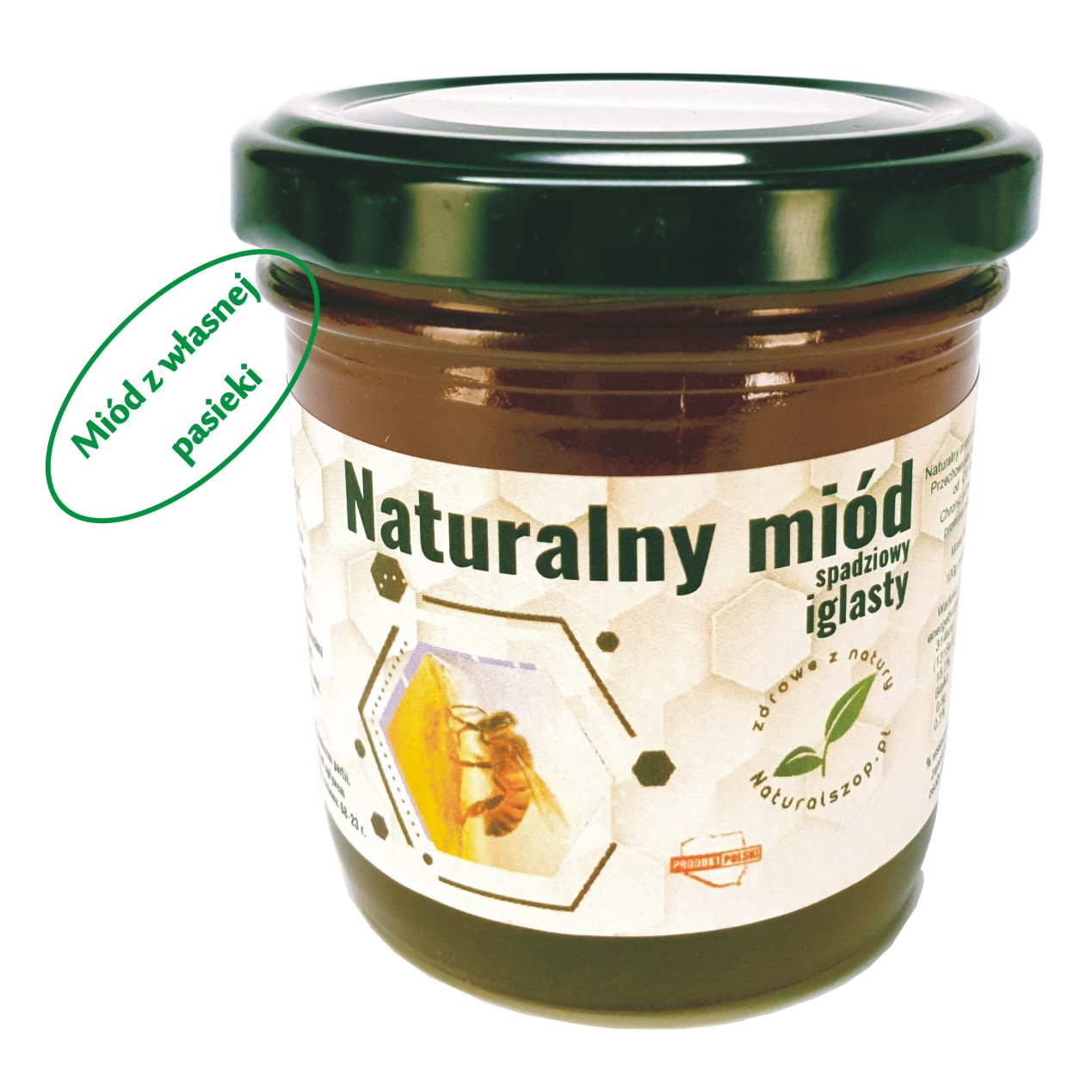 naturalszop Miód spadziowy iglasty 160g 1 Miód spadziowy iglasty 160g