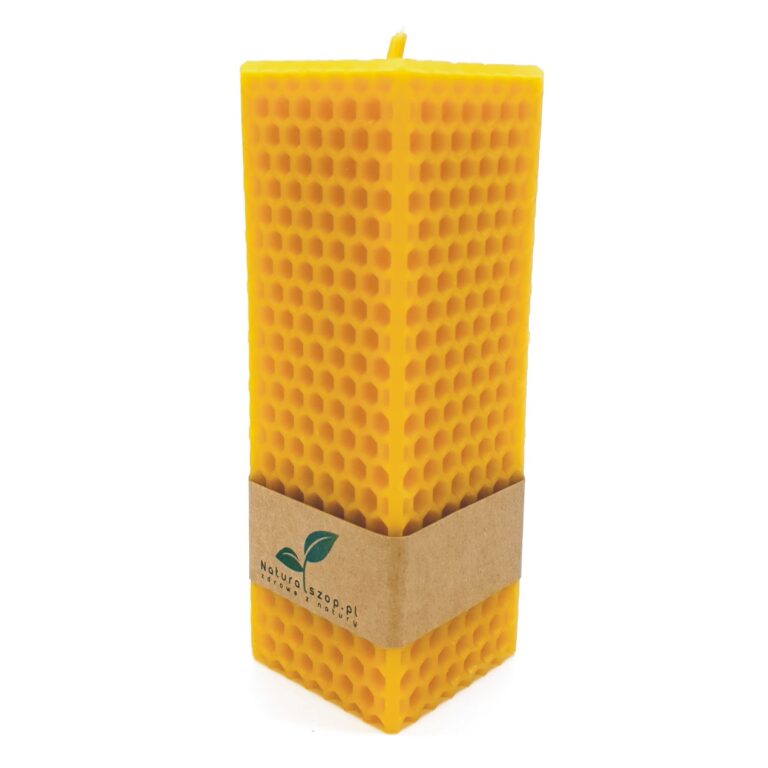 naturalszop Promocje 13 Pszczela świeca - Kostka wysoka plaster miodu