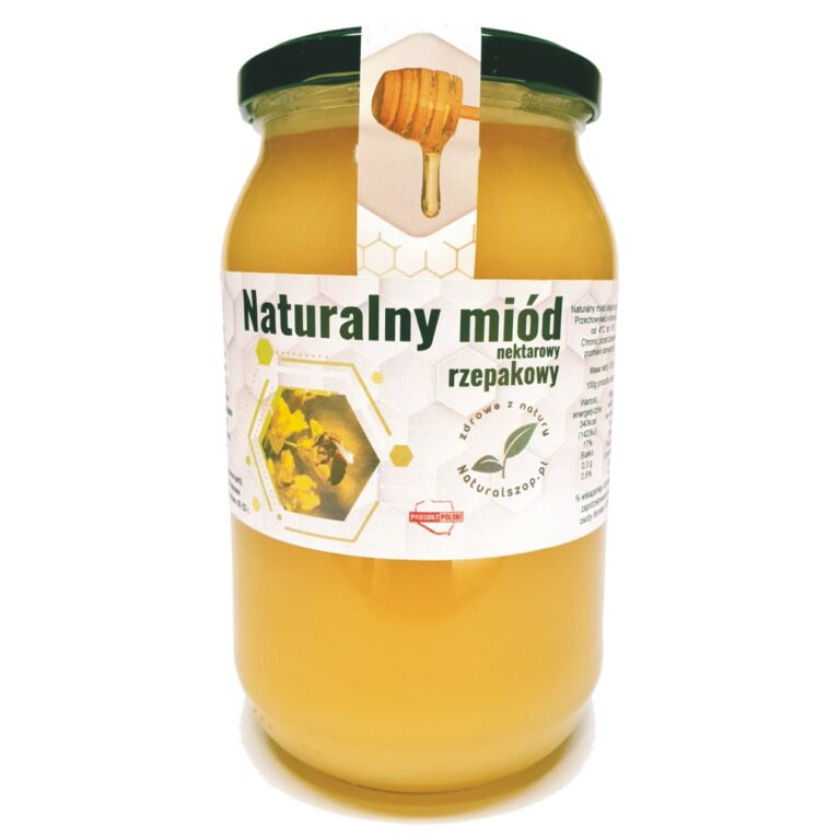 naturalszop Promocje 10 Miód nektarowy rzepakowy 1,2kg rok zbioru 2024 kremowany